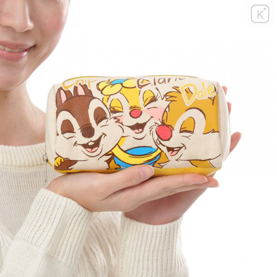 Japan Disney Store Chip Dale Clarice Makeup Pencil Case Canvas Bag - 5