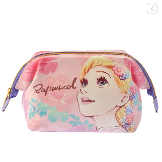 Japan Disney Store Watercolor Painting Pouch (M) - Rapunzel & Flower - 1