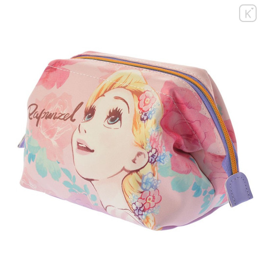 Japan Disney Store Watercolor Painting Pouch (M) - Rapunzel & Flower - 2