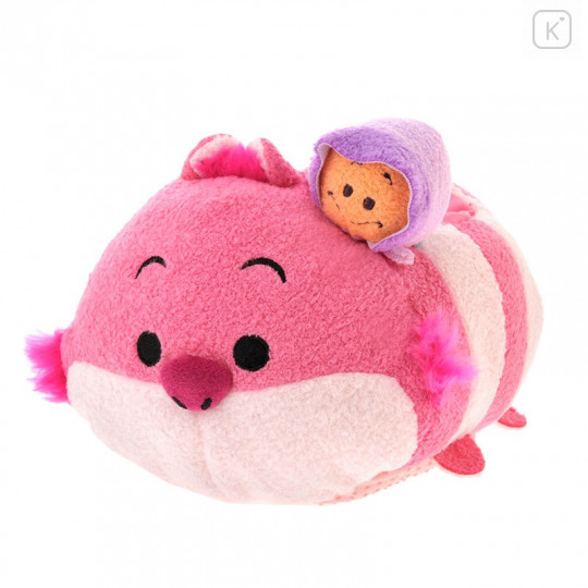 Japan Disney Store Tsum Tsum Plush Phone Stand - Cheshire Cat & Young Oyster - 2