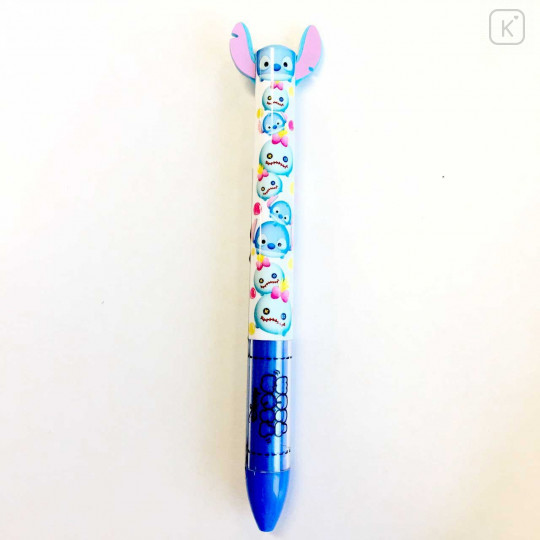 Japan Disney Tsum Tsum Two Color Mimi Pen - Stitch - 1