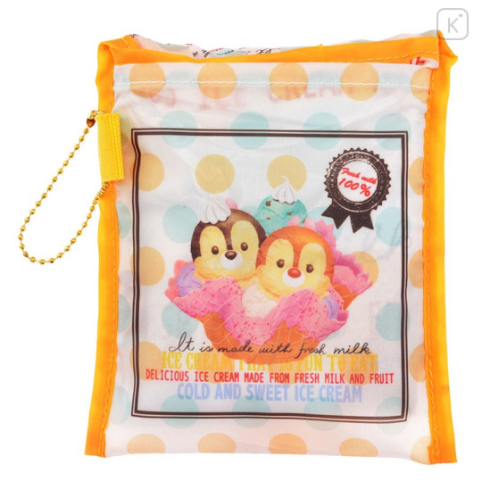 Japan Disney Store Eco Shopping Bag - Tsum Tsum ICE CREAM Chip n Dale - 3
