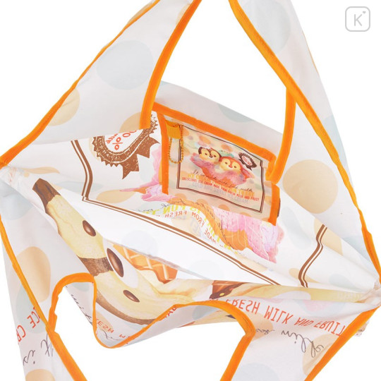 Japan Disney Store Eco Shopping Bag - Tsum Tsum ICE CREAM Chip n Dale - 5