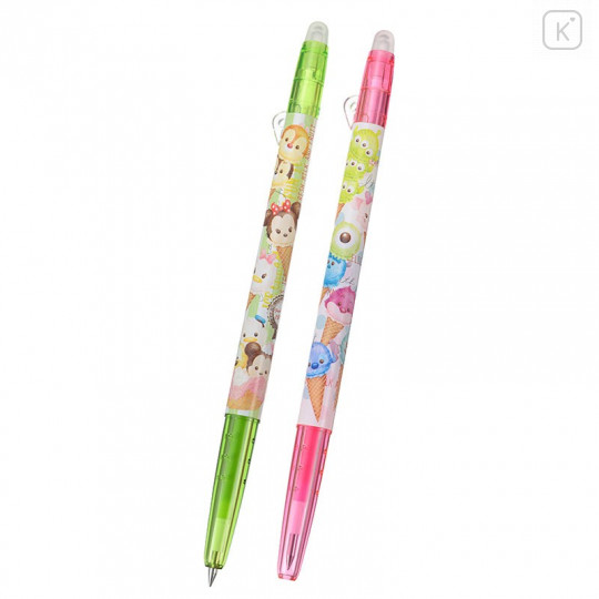 Japan Disney Store FriXion Erasable Gel Pen 2pcs - Tsum Tsum Ice Cream - 1