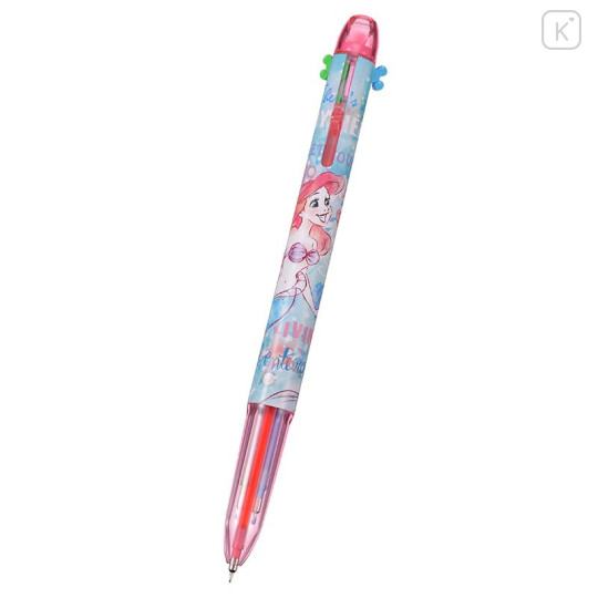Japan Disney Store Hi-Tec-C Coleto 3 Color Multi Gel Pen - Princess Mermaid Ariel & Sebastian - 1