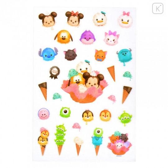Japan Disney Store Sticker - Tsum Tsum Ice Cream Mickey & Friends - 1