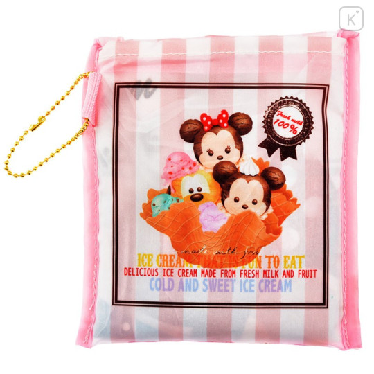 Japan Disney Store Eco Shopping Bag - Tsum Tsum ICE CREAM Mickey & Friends - 3