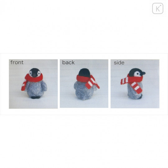 Japanese Wool Needle Felting Craft Kit - Penguin & Bucket - 2