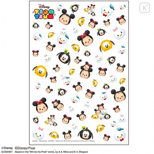 Japan Disney Tsum Tsum UV Resin Film Transparent Sheet - Mickey & Friends - 1