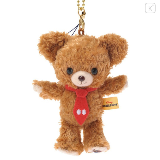 Japan Disney Store Unibearsity Bears × Mickey Tie Strap Keychain - 1