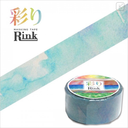 Japan Rink Washi Tape - Aqua Aquamarine Blue Sky Water Color - 1