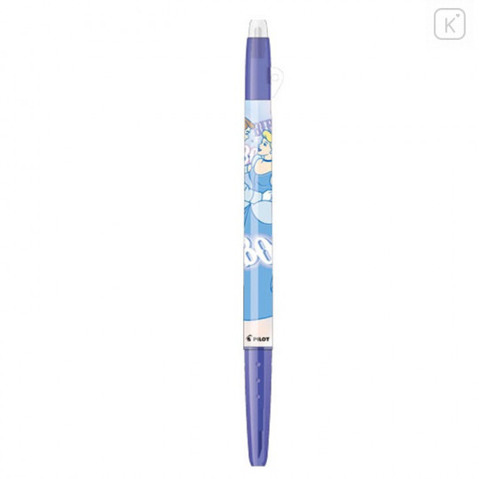 Japan Disney FriXion Ball Slim Erasable Gel Pen - Cinderella / Blue - 1