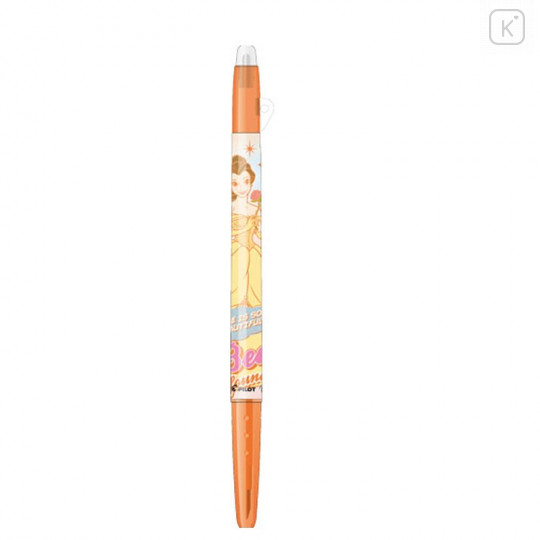 Japan Disney FriXion Ball Slim Erasable Gel Pen - Belle / Orange - 1