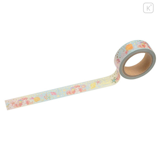 Japan Disney Store Washi Paper Masking Tape - Watercolor Mermaid Ariel - 1