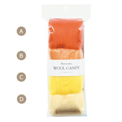 Japan Hamanaka Wool Candy 4-Color Set - Acid Orange