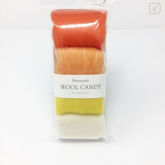 Japan Hamanaka Wool Candy 4-Color Set - Acid Orange - 2