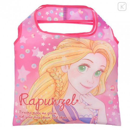Japan Disney Store Eco Shopping Bag - Pink Tangled Rapunzel Luna - 1