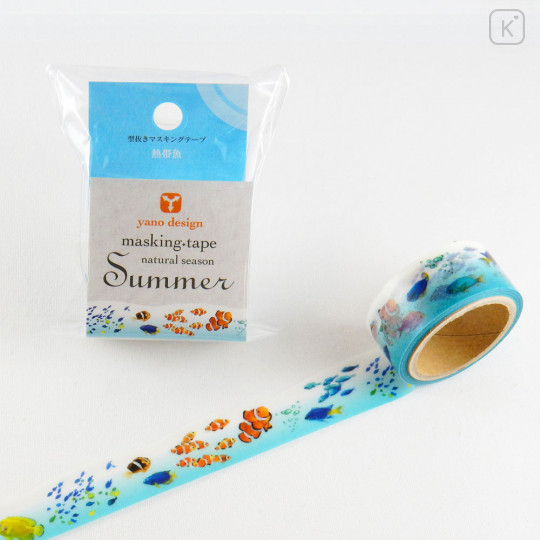 Japan Yano Design Washi Masking Tape - Natural Season Summer Tropical Fish - 1
