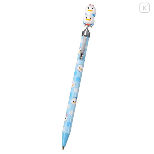 Japan Disney Store Tsum Tsum Black Ball Pen - Donald & Daisy - 1