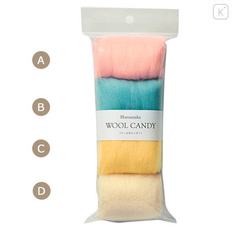 Japan Hamanaka Wool Candy 4-Color Set - Pastel Colors - 1