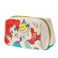 Japan Disney Store Mermaid Ariel & Friends Makeup Pencil Bag Canvas Zipper Pouch - 2