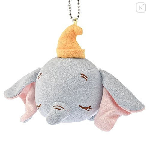 Japan Disney Tsum Tsum Plush Keychain - Sleeping Dumbo - 1