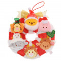 Japan Disney Store Tsum Tsum Mini Plush (S) Xmas Set - Winnie the Pooh / Christmas Wreath - 1