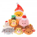 Japan Disney Store Tsum Tsum Mini Plush (S) Xmas Set - Winnie the Pooh / Christmas Wreath - 4
