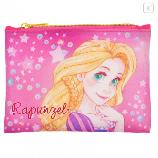 Japan Disney Store Zipper Pouch Coin Wallet & Pocket Tissue Holder - Tangled Rapunzel Luna - 1