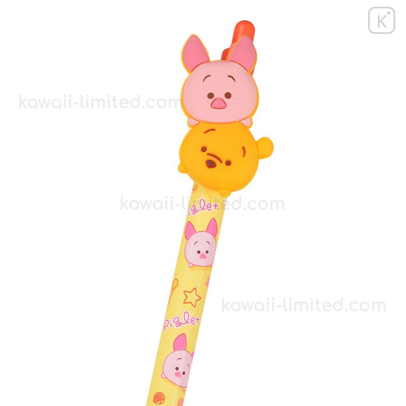 Japan Disney Tsum Tsum Rubber Black Ball Pen - Pooh & Piglet | Kawaii  Limited