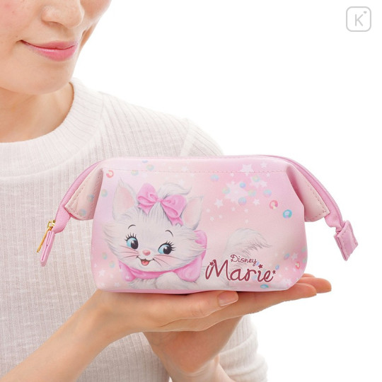 Japan Disney Store Watercolor Painting Pouch - Marie Cat (M) - 5