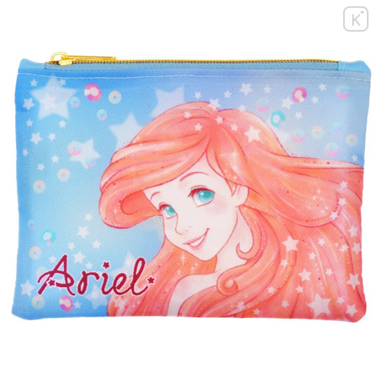 Japan Disney Store Zipper Pouch Coin Wallet & Pocket Tissue Holder - Ariel - 1