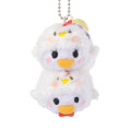 Japan Disney Store Tsum Tsum Pair Plush Keychain - 2017 New Year Donald & Daisy - 2