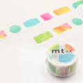 Japan MT Washi Masking Tape - Watercolor Label Name Tag - 1
