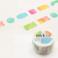 Japan MT Washi Masking Tape - Watercolor Label - 1