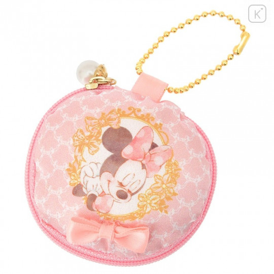 Japan Disney Store Coin Case Purse - Minnie Mouse Macaroon - 1