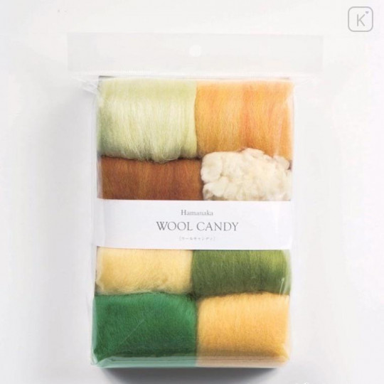 Japan Hamanaka Wool Candy 8-Color Set - Leaf Green - 2