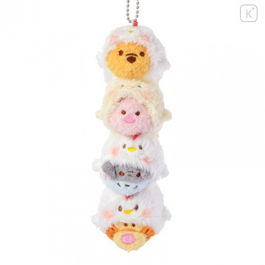 Japan Disney Store Tsum Tsum Pair Plush Keychain - 2017 New Year Winnie the Pooh & Friends - 2