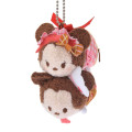 Japan Disney Store Tsum Tsum Pair Plush Keychain - 2017 Valentine Mickey & Minnie - 1