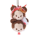 Japan Disney Store Tsum Tsum Pair Plush Keychain - 2017 Valentine Mickey & Minnie - 2