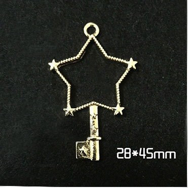 Circle Key Jewelry Charm Girl Power Magic Stick - Star Key - 1