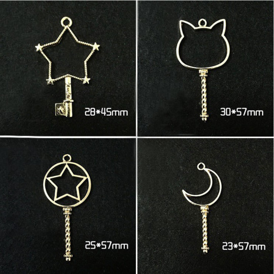 Circle Key Jewelry Charm Girl Power Magic Stick - Star Key - 2