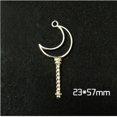 Circle Key Jewelry Charm Girl Power Magic Stick - Moon