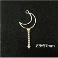 Circle Key Jewelry Charm Girl Power Magic Stick - Moon - 1