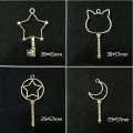 Circle Key Jewelry Charm Girl Power Magic Stick - Moon - 2