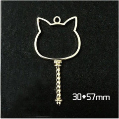 Circle Key Jewelry Charm Girl Power Magic Stick - Cat