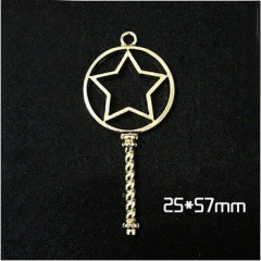 Circle Key Jewelry Charm Girl Power Magic Stick - Circle Star
