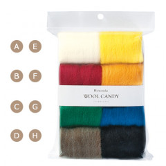 Japan Hamanaka Wool Candy 8-Color Set - Christmas Colors