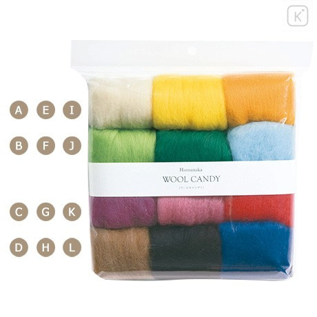 Japan Hamanaka Wool Candy 12-Color Set - Basic Selection - 1