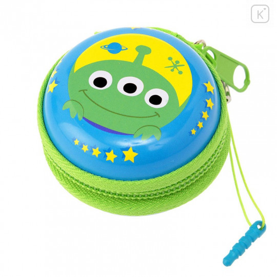 Japan Disney Store Zipper Can Case Phone Plug Jack - Little Green Men - 2